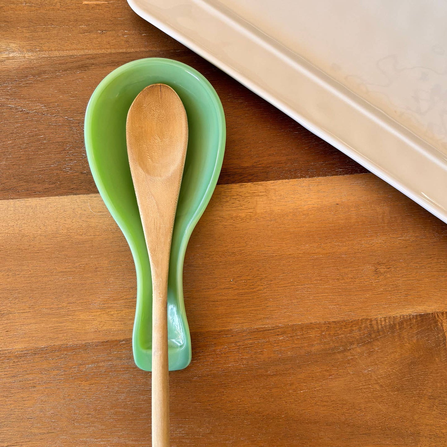 TableCraft Products Company - Jadeite Glass Collection Spoon Rest