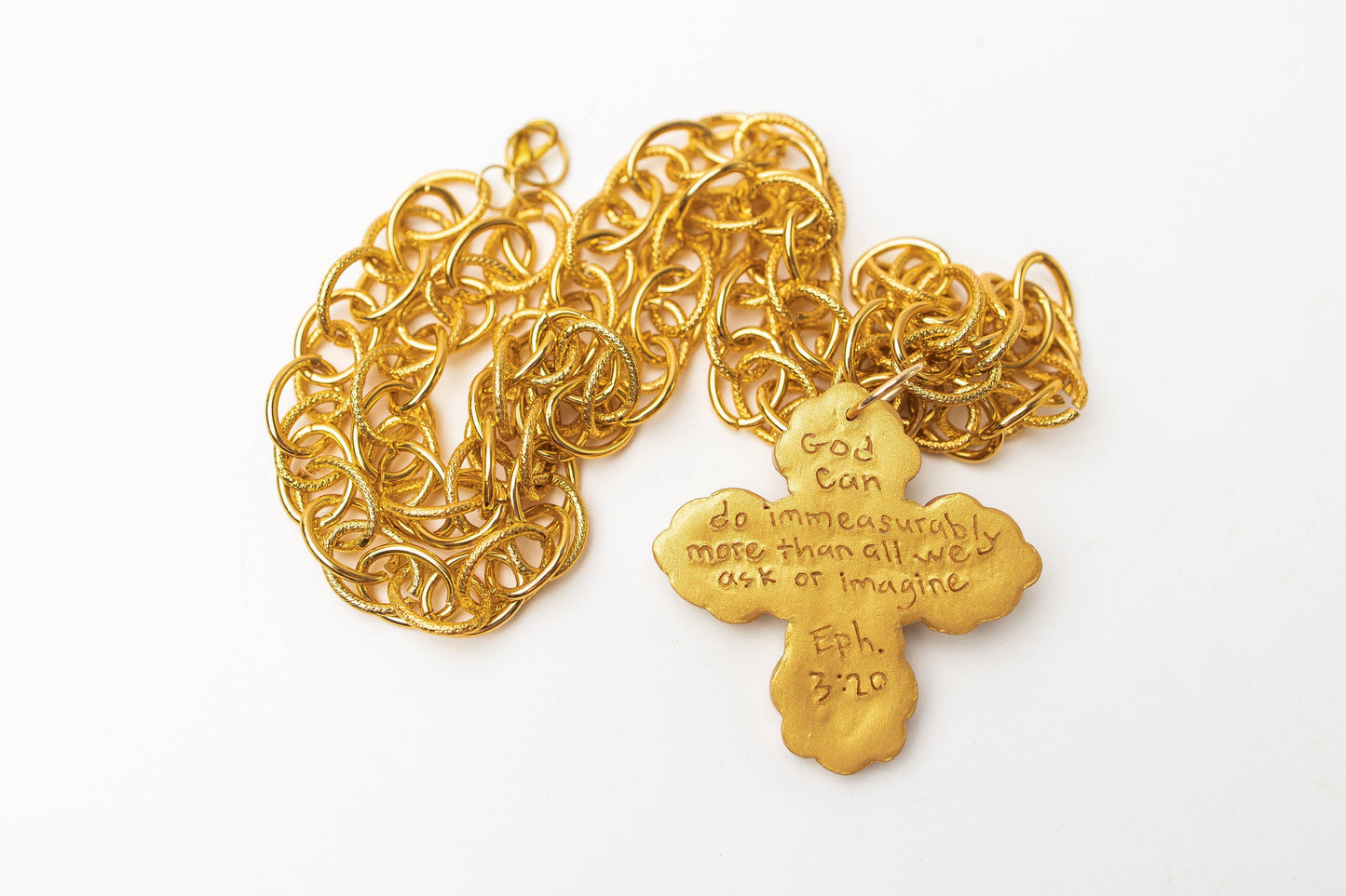 Hidden Truth Jewelry - 34" Double Gold Chain with Susie Cross