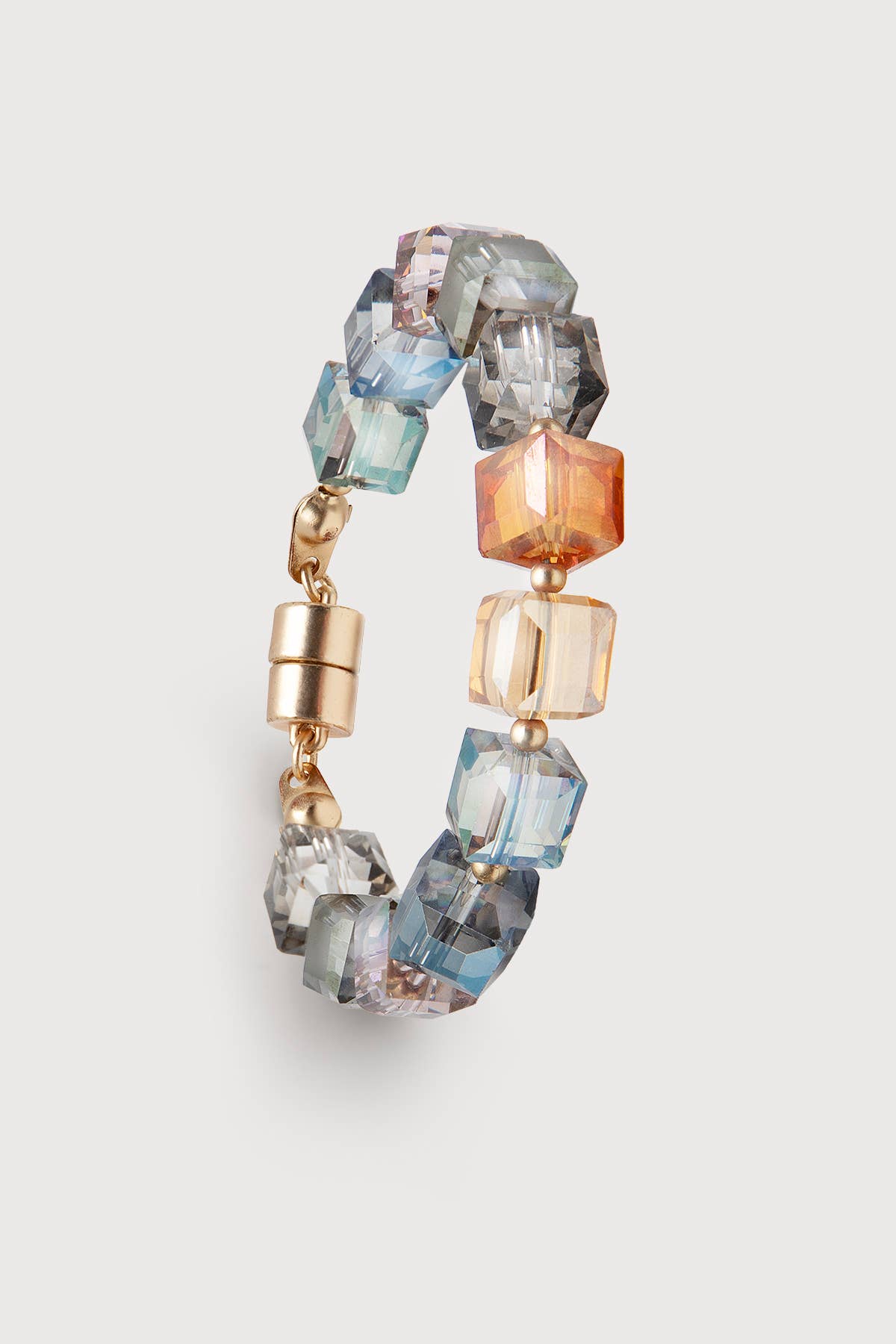 SAACHI - Faceted Bead Stone Bracelet : Blue