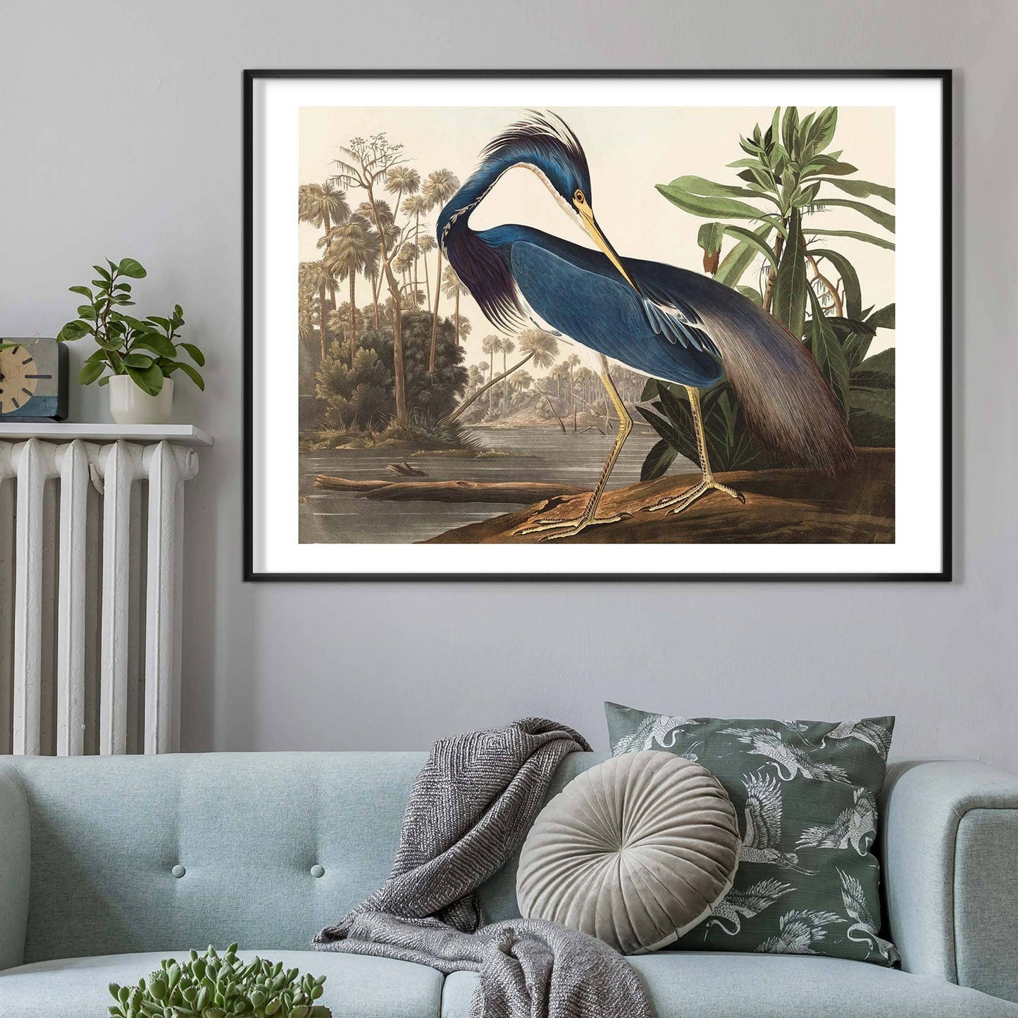 Ink & Drop - Louisiana Heron print: 11 ¾ x 15 ¾ in | 30x40 cm / Matte