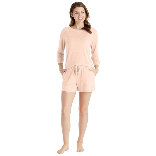 Softies - Dream 3/4 Sleeve Boat Neck Top and Short Set Lounge Set