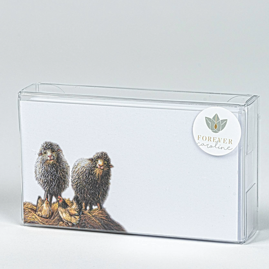 Forever Caroline LLC - Sheep & Chickens "Love Notes" Pack of 60 Cards | CLOSE OUT!