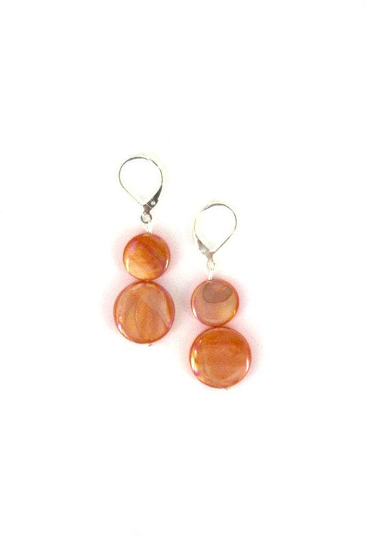 Sea Lily - EORANGE - Orange MOP Earring