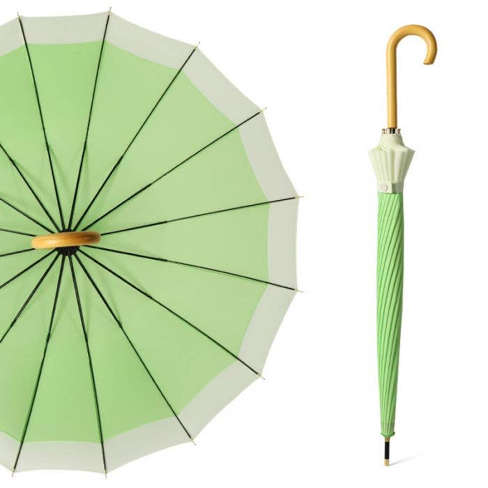 PEACH ACCESSORIES - 3468 two tones pastel colour umbrellas: Duck egg Blue