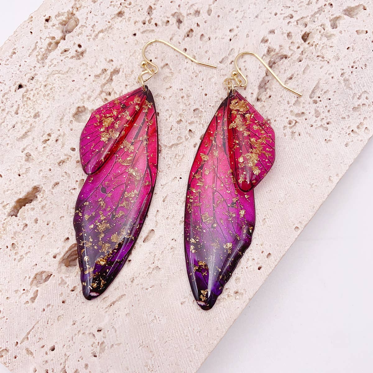 Mio Queena - Gradient Cicada Wings Butterfly Wings Earrings: 1#