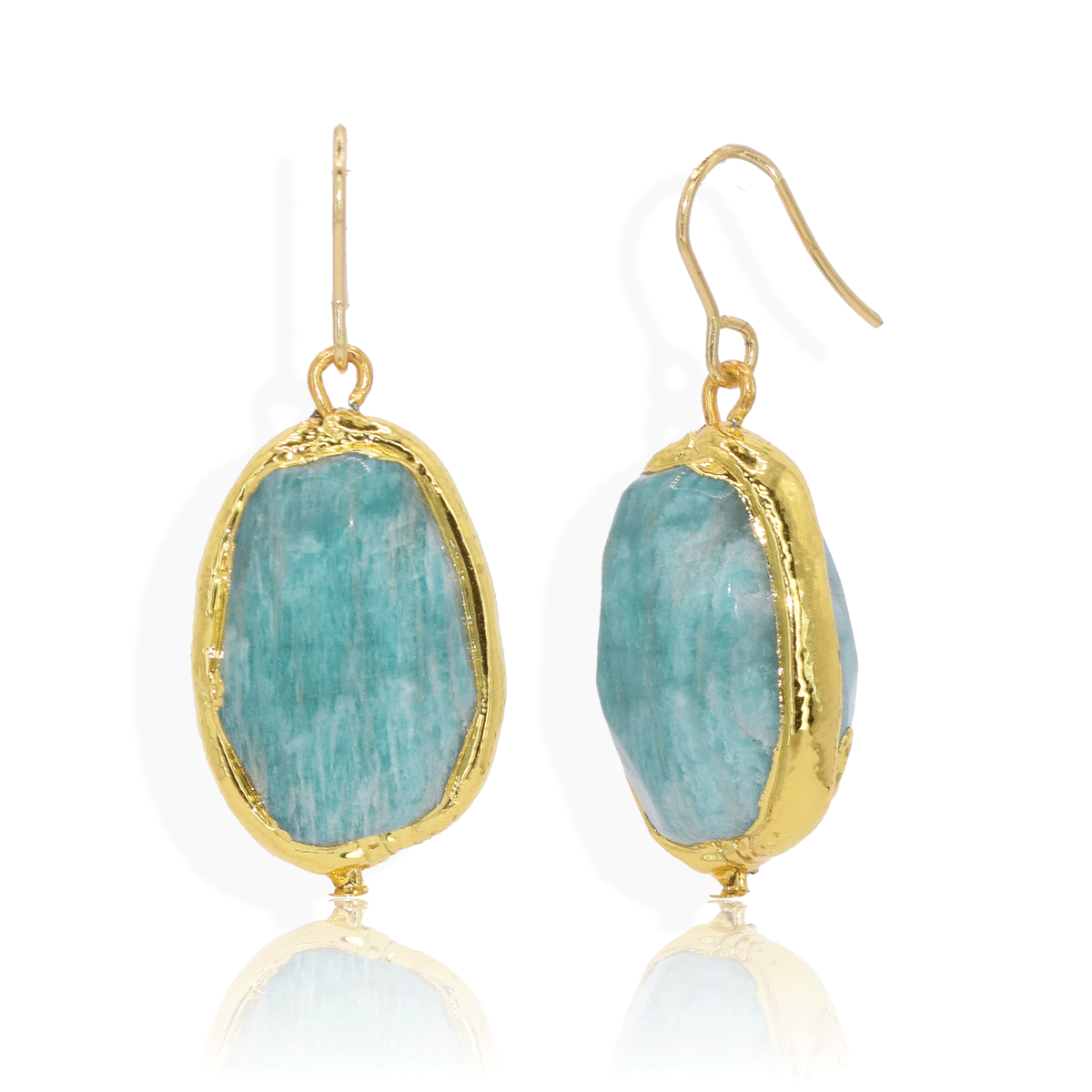 KARINE SULTAN - Amazonite Stone Earrings