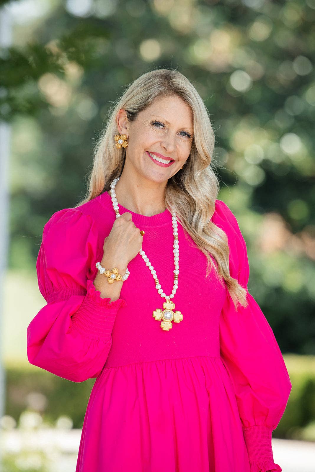 Hidden Truth Jewelry - 34" Fresh Water Pearls with Becky Pearl Cross