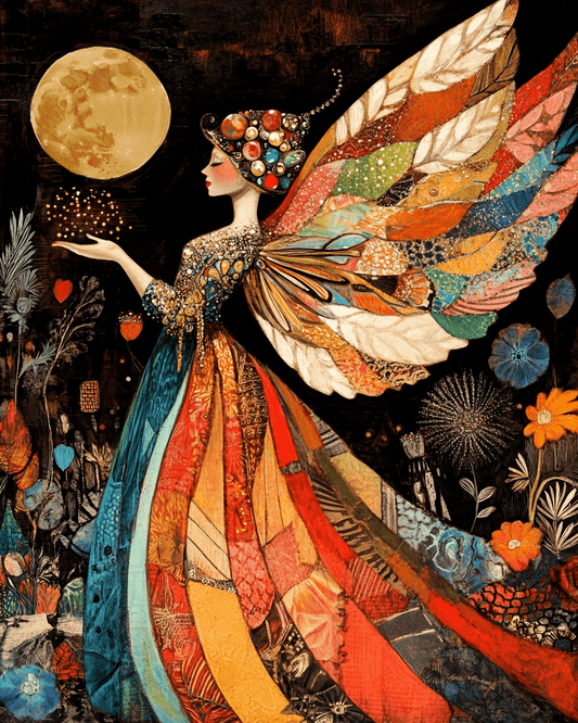 Mowbi - Midnight Fairy Magic - Fairies Wall Art Prints – 8″x10″ Artwork for 11″x14″ Frame