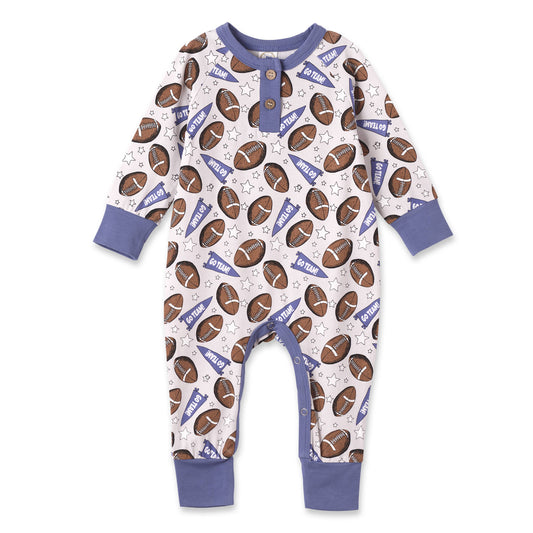 Tesa Babe - Football Baby Romper – Bamboo Soft, Sporty & Snuggle-Ready: 6-9M