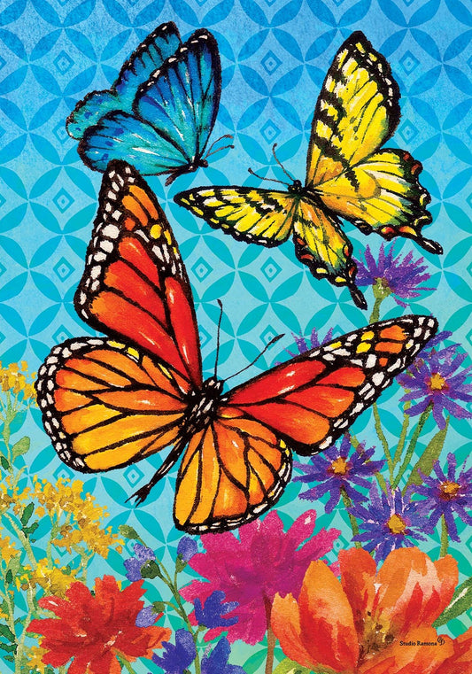 Custom Decor - Butterfly & Wildflowers- Flag by Studio  - 12” ...