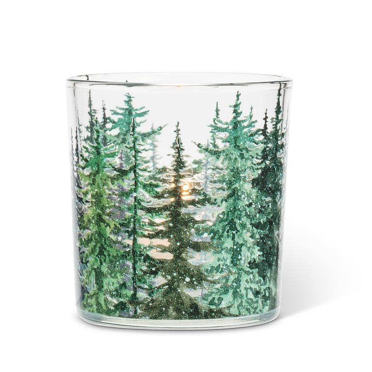 Abbott - Pine Trees Votive-3"H