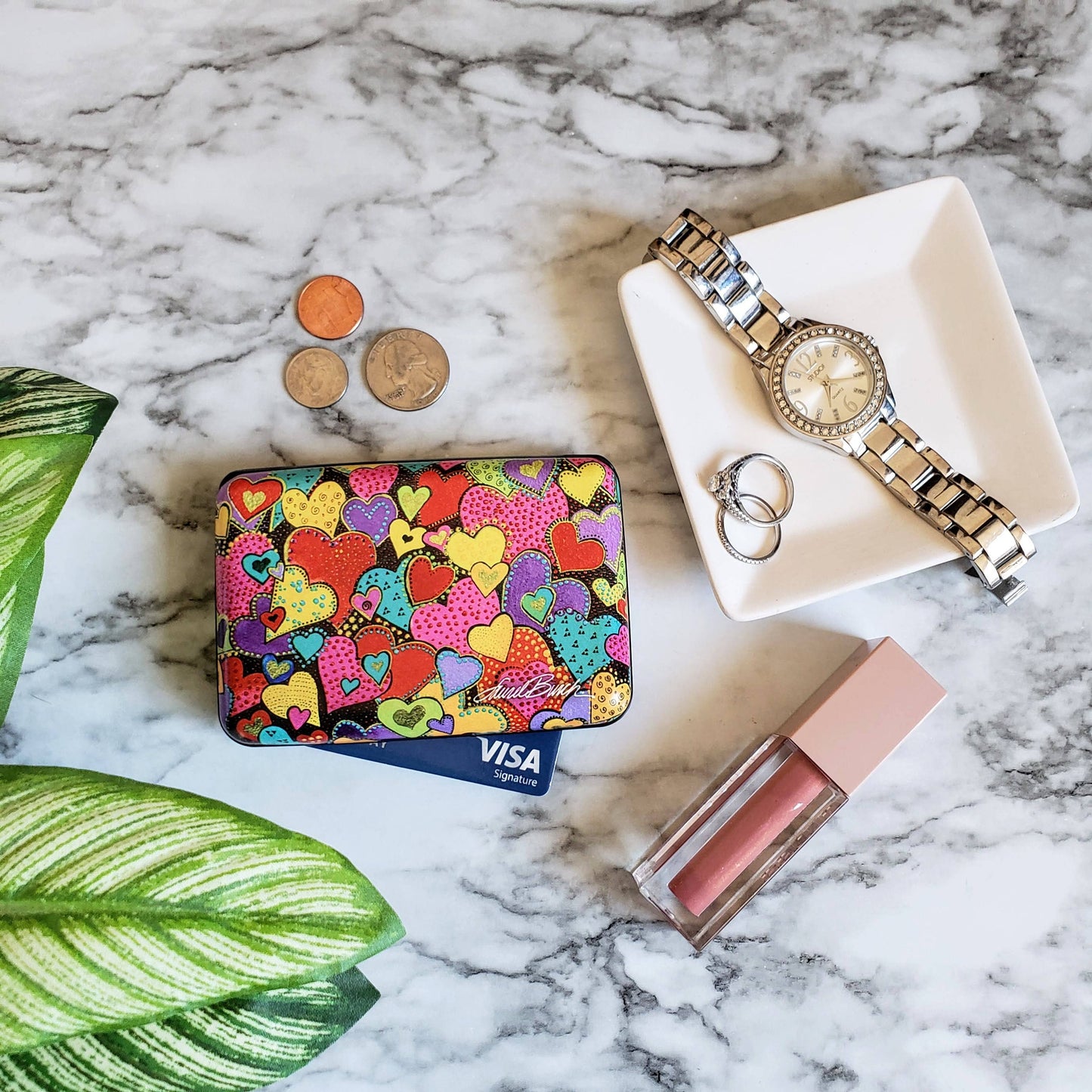 Monarque - Laurel Burch Dancing Hearts Armored Wallet