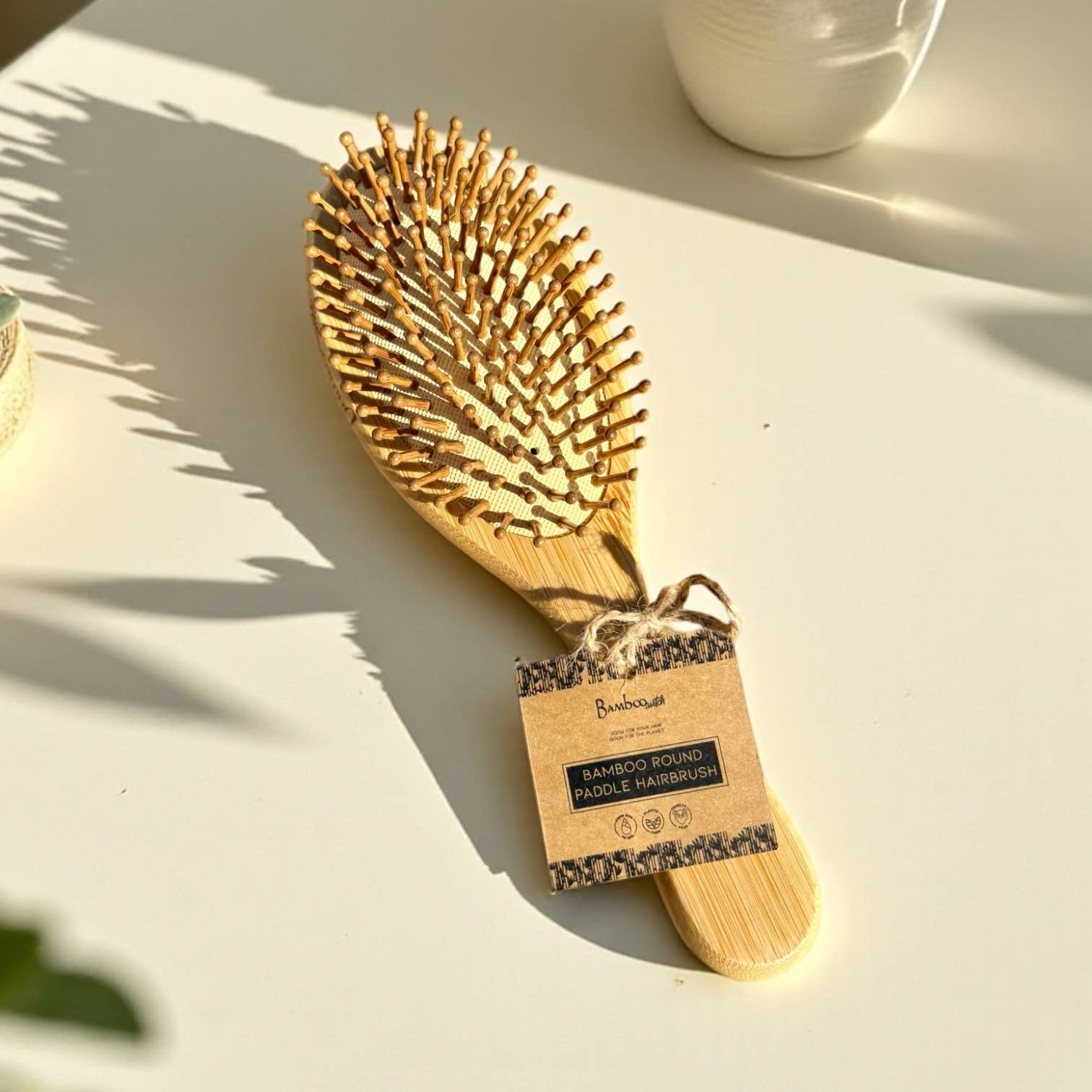 Bamboo Switch Paddle Hairbrush