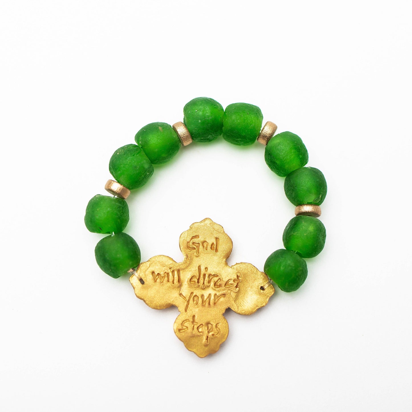 Hidden Truth Jewelry - Green Glass with Andrea