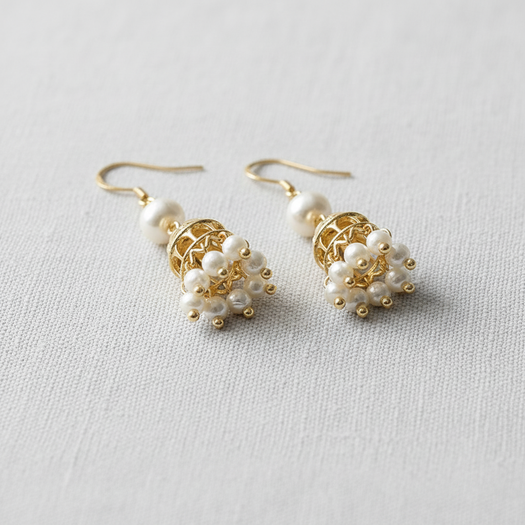 camilla dovey - Handcrafted Pearl Wind Chime Drop Earrings