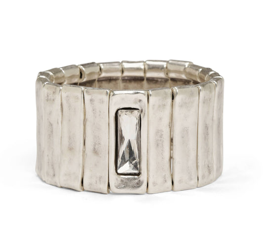 Chanour - Handmade Pewter Bracelet - NB2214 CLEAR