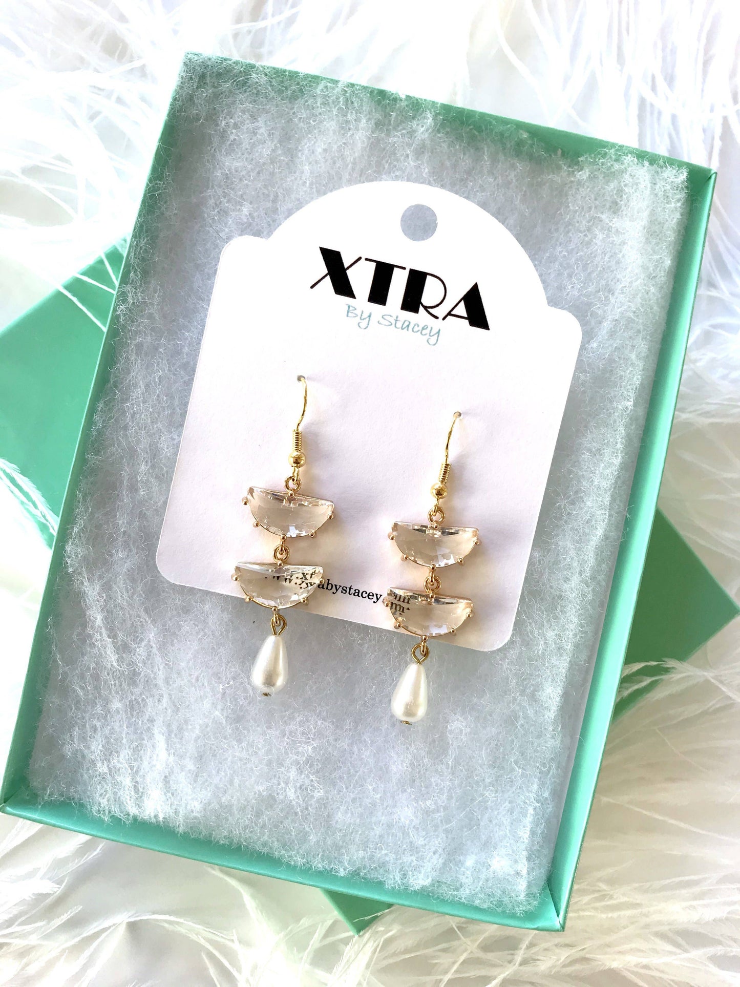 XTRA by Stacey - The Shannon Earring - Pearl