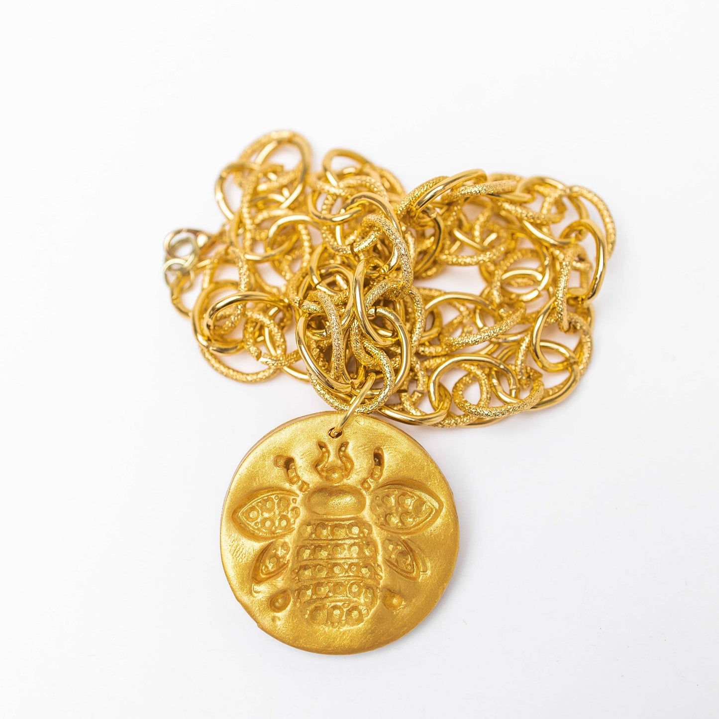 Hidden Truth Jewelry - Gold Chain with Bee Medallion