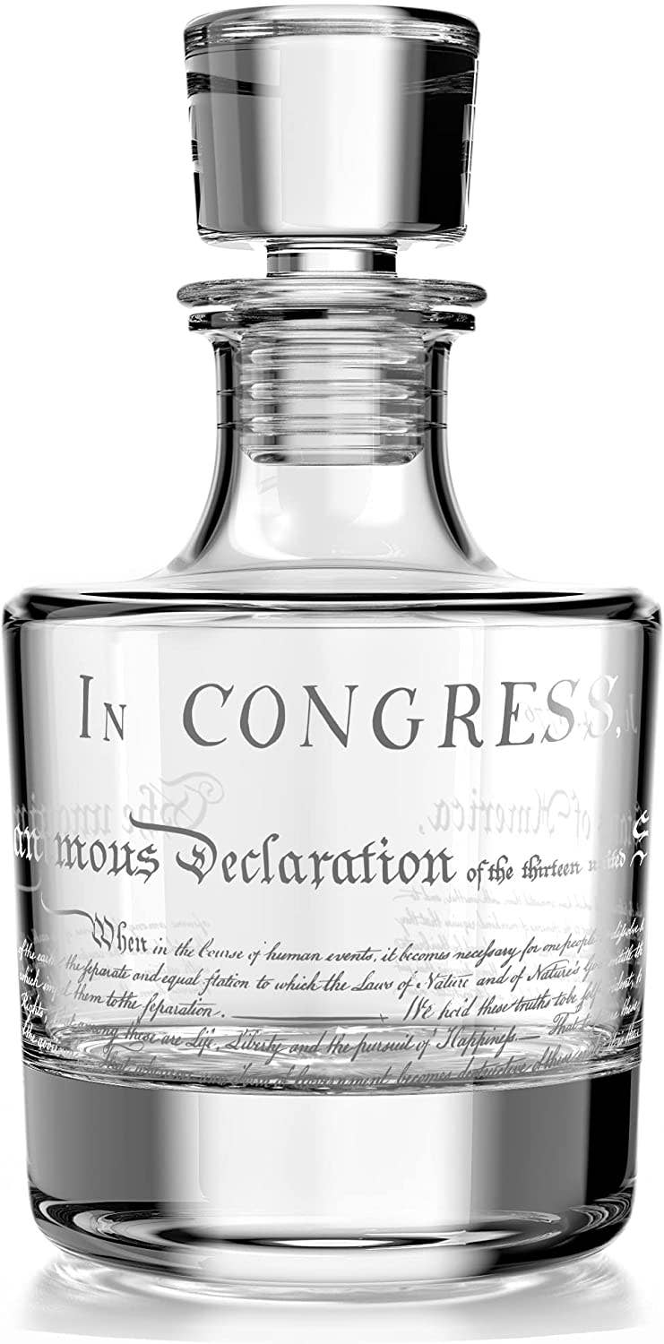 Old Southern Brass - Declaration of Independence Decanter Whiskey Glass Gift Set