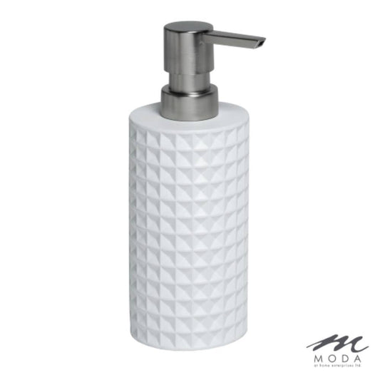 Moda at Home Enterprises, Ltd - Braemar Resin Dispenser: White / 14oz