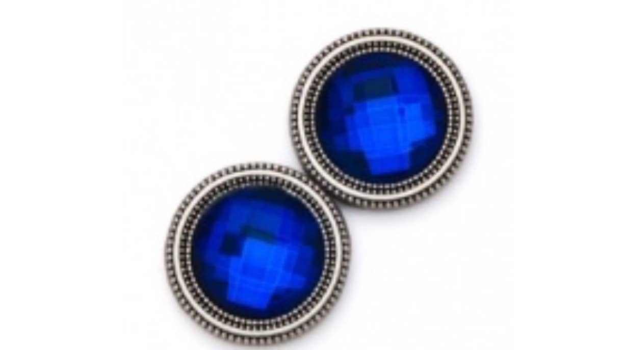 MagneButton - Indigo Crystal Magnet Button Pin Set