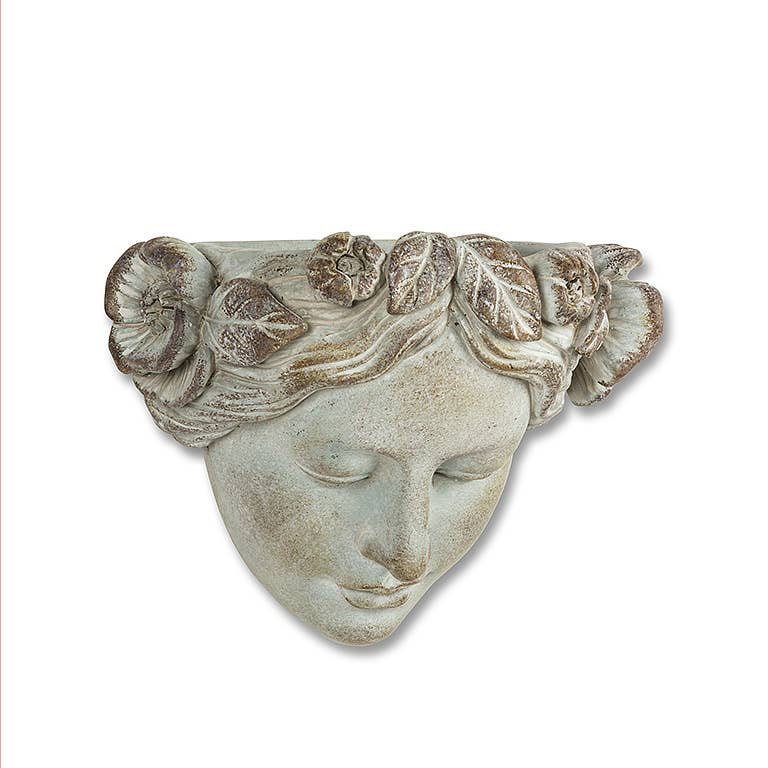 Abbott - Woman Face Wall Planter-8"H