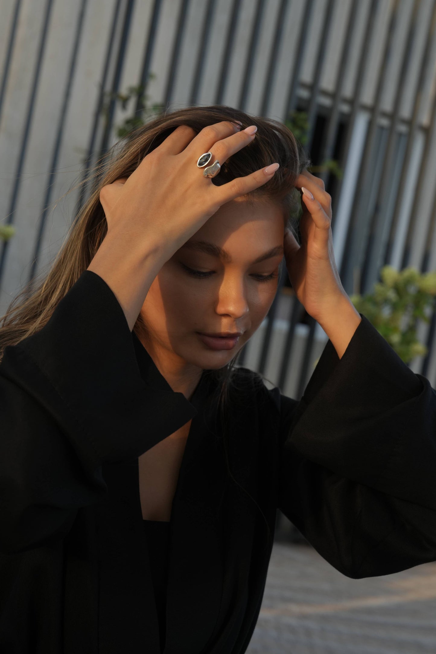 Chanour - Handmade Crystal Brass Ring - 6834