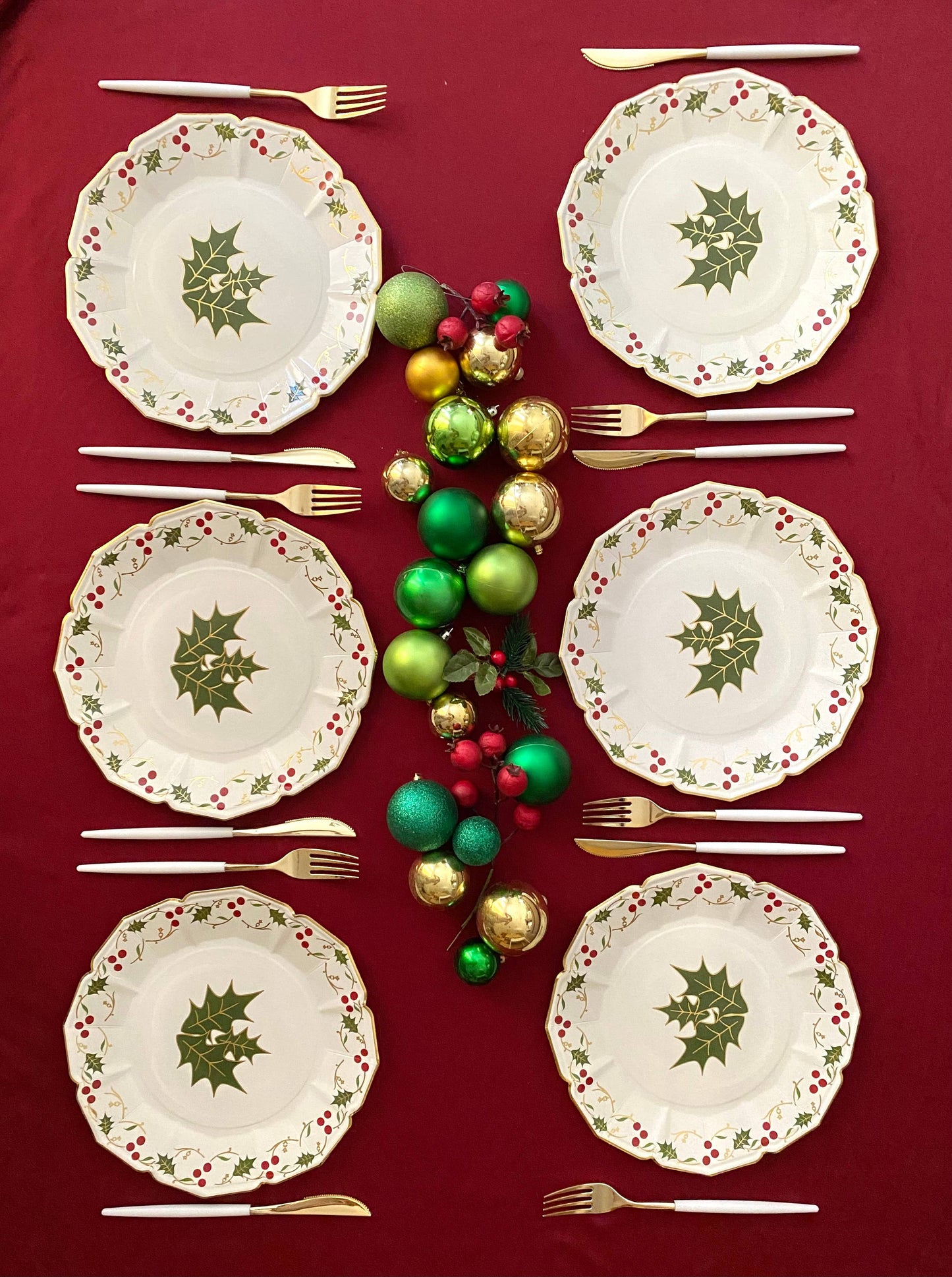 Eid Creations - 8 Noel White Dinner Plates