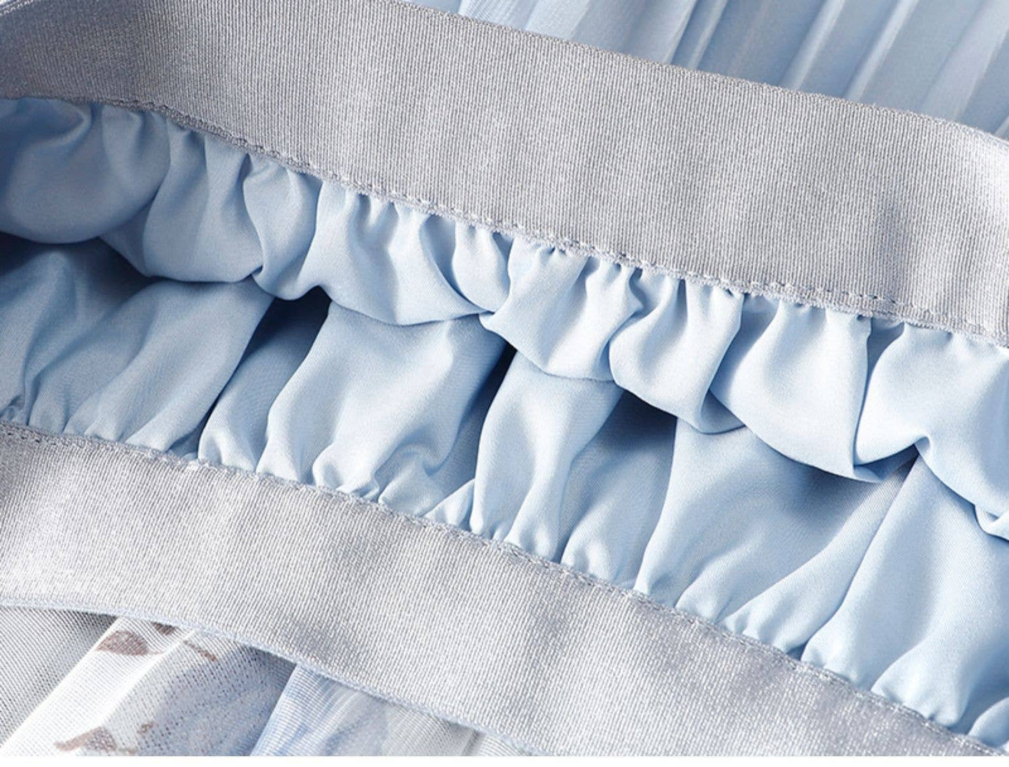 PEACH ACCESSORIES - Roses Flowers Pleated Midi Skirt SK204: Cream