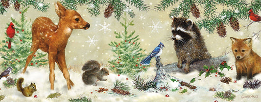 Peter Pauper Press - Winter Forest Friends Panoramic Holiday Boxed Cards