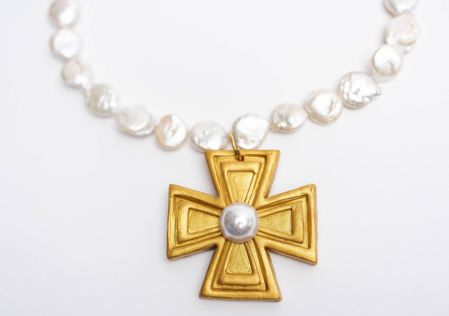 Hidden Truth Jewelry - Mother of Pearl with Pearl Anna Cross