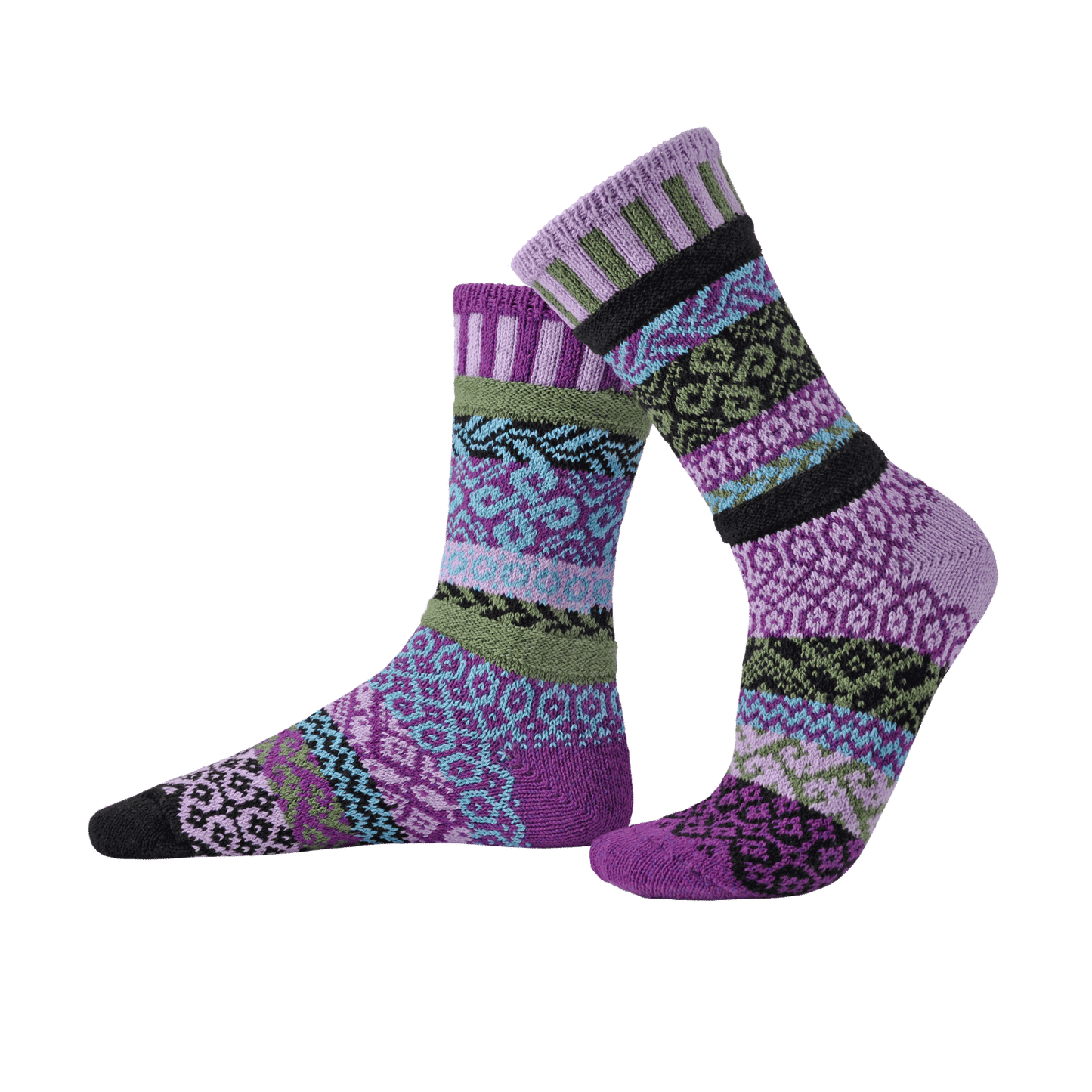 Solmate Socks - La Seine Crew Socks | Eco-Friendly & Made in the USA: Large (Women 10 - 12 / Men 9 - 11)