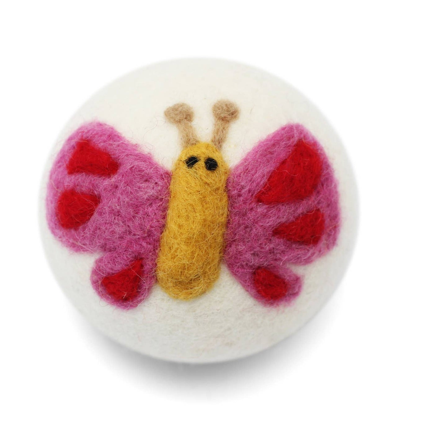 Ethical Global - Bugs: (Butterfly's, Lady Bug) Wool Dryer Balls : Multicolor Butterfly