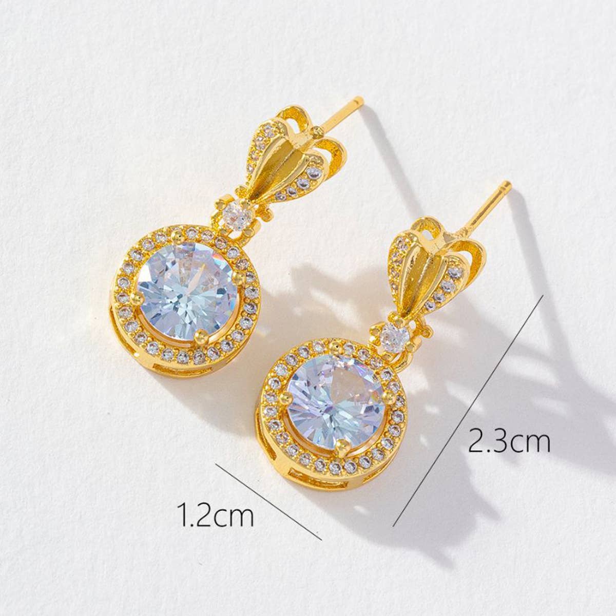 ACCITY - BEADS DECKED ROUND DANGLE EARRINGS_CWAJE0319: GOLD / (OS) 1
