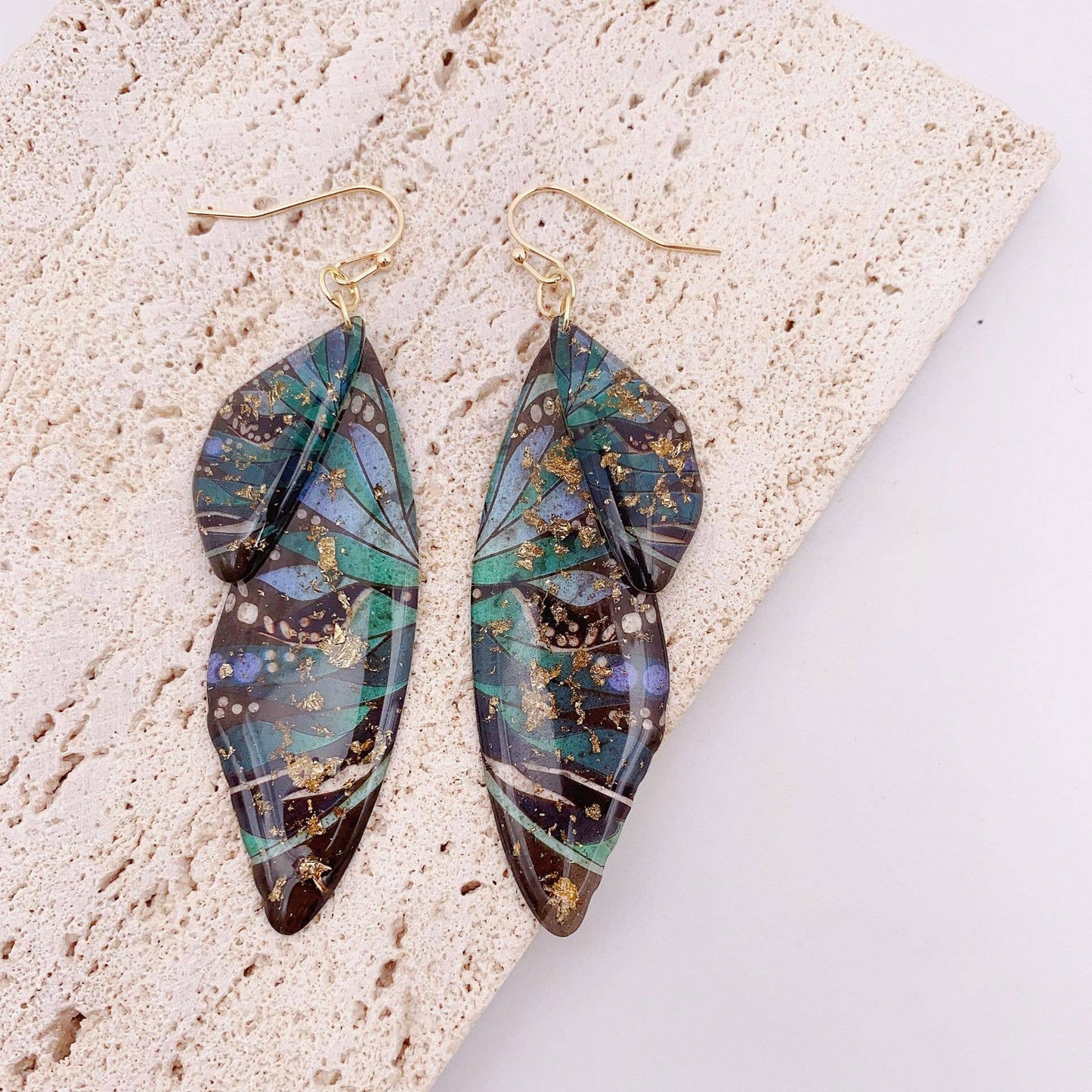 Mio Queena - Gradient Cicada Wings Butterfly Wings Earrings: 3#