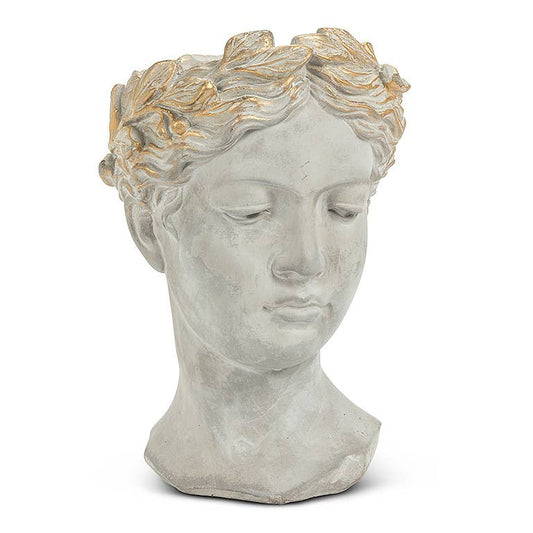Abbott - Large Woman Head Planter-10"H