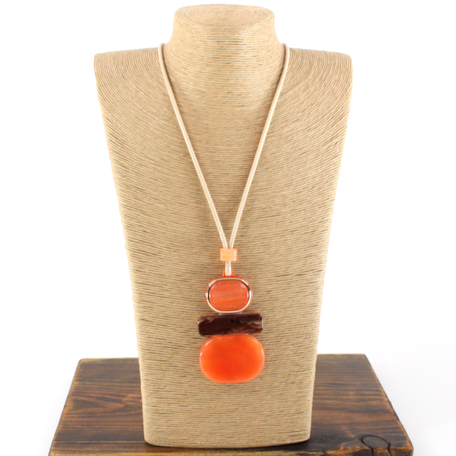 Pretty Persuasions - N23209 3-Tier Dangle Statement Necklace: 01 CRM