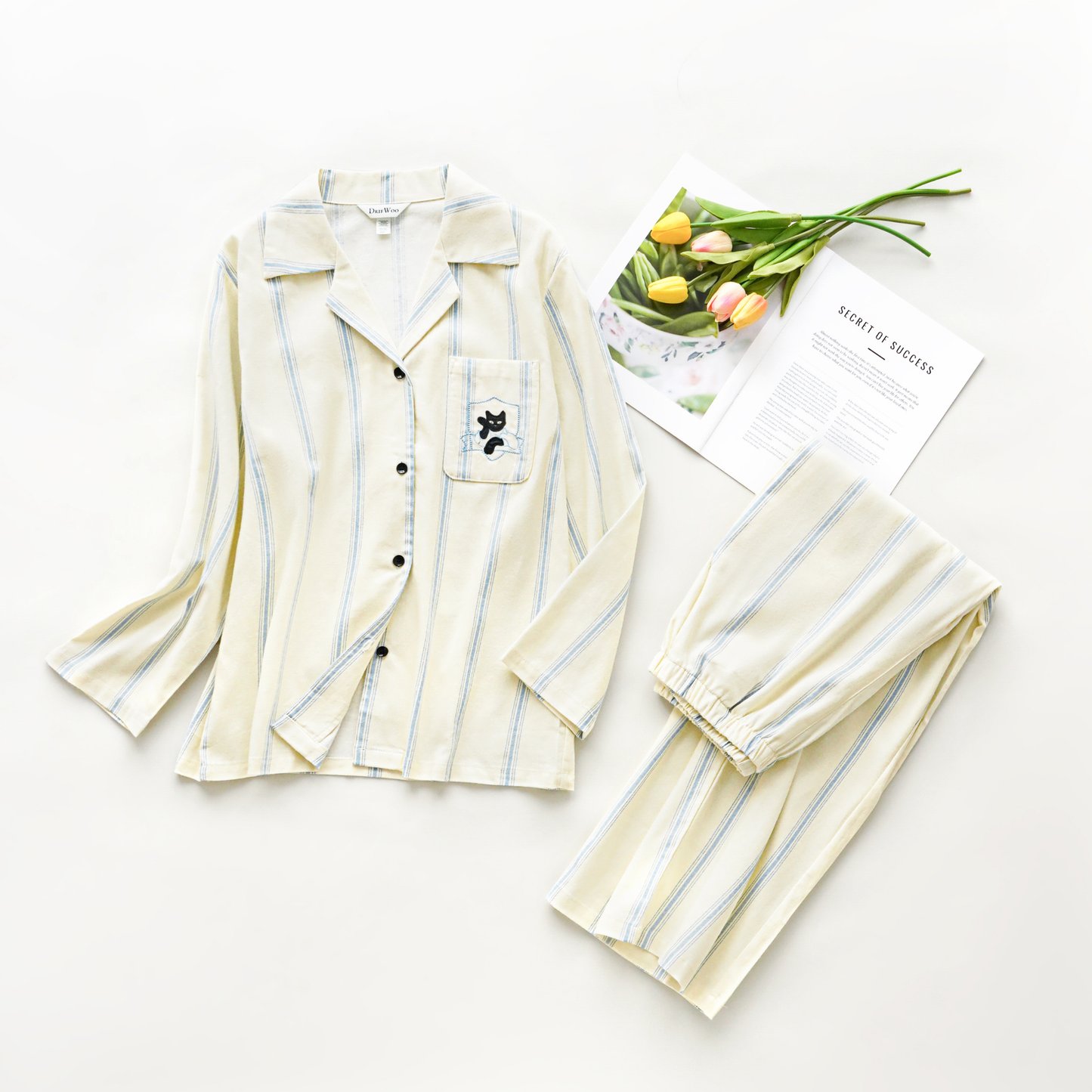 DrifWoo - Cotton Striped Loungewear Set – Comfortable & Warm: S