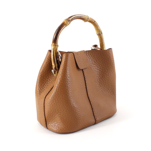 Pretty Persuasions - P23052 Bamboo Top Handle Crossbody Bag w/Cosmetic Pouch: 03 L Blue