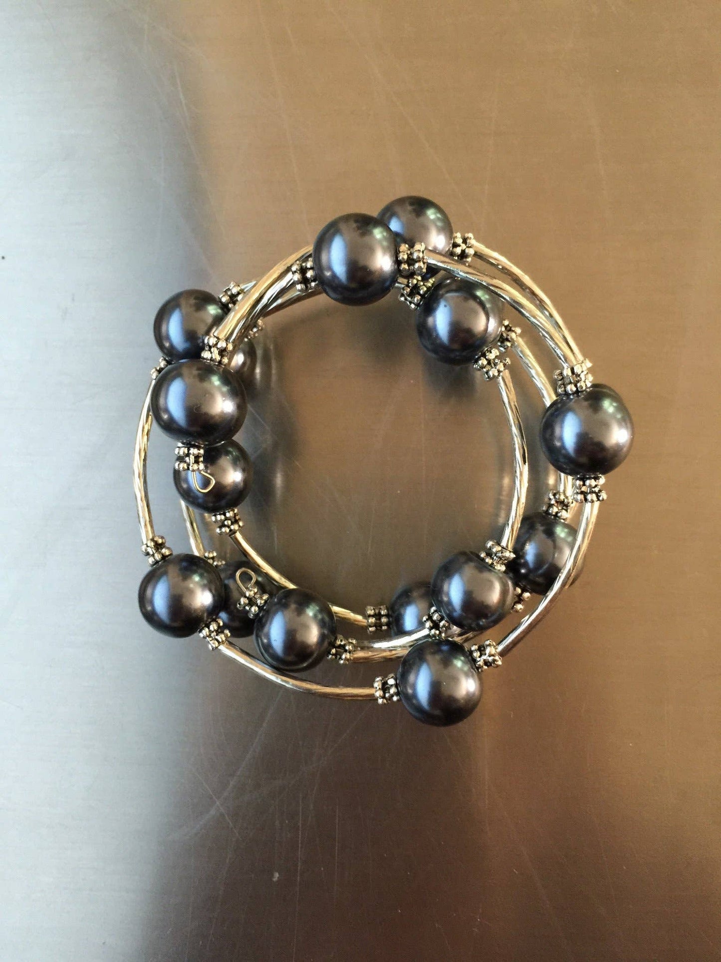 Sea Lily - 100T- Tahitian Shell Pearl Wrap Bracelet