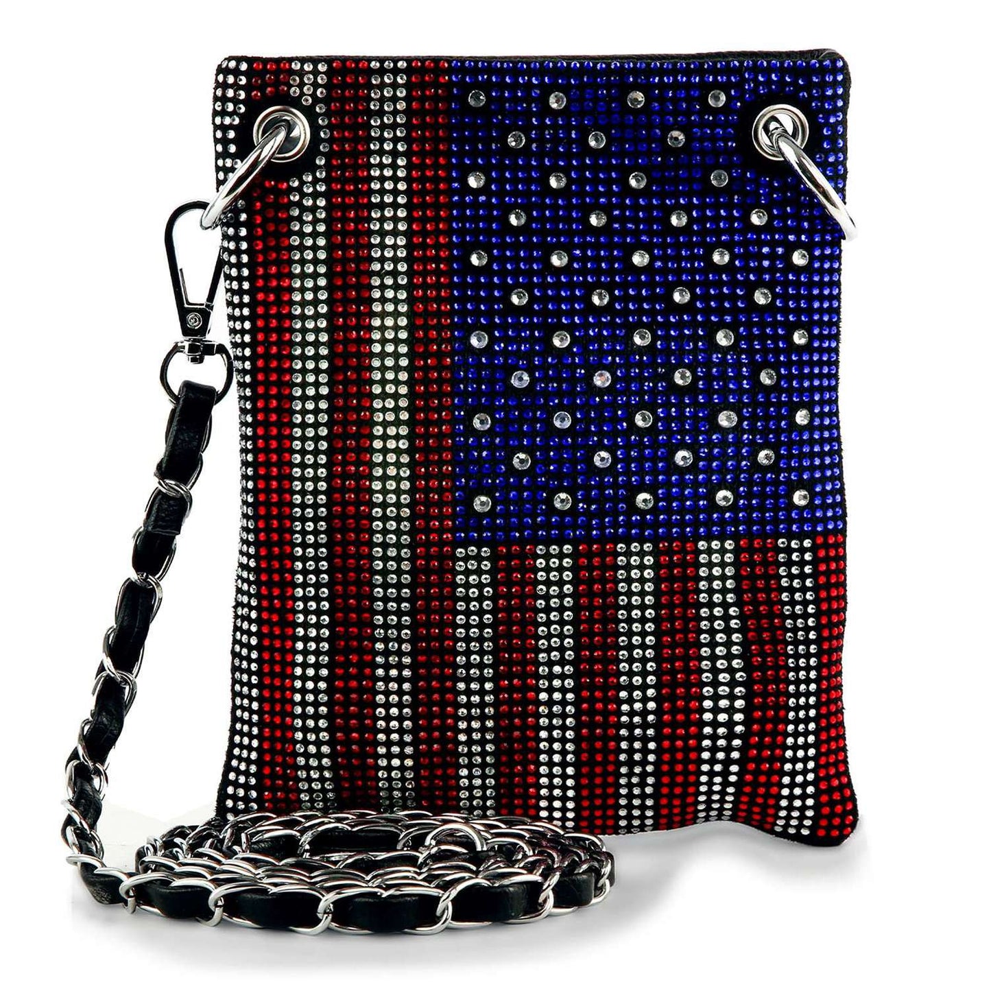 Handbag Express - American Flag Petite Crossbody Sling * New Size *: Black