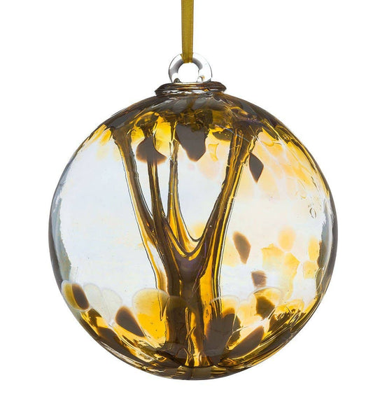 Sienna Glass - 10cm Spirit Ball - Pastel Gold