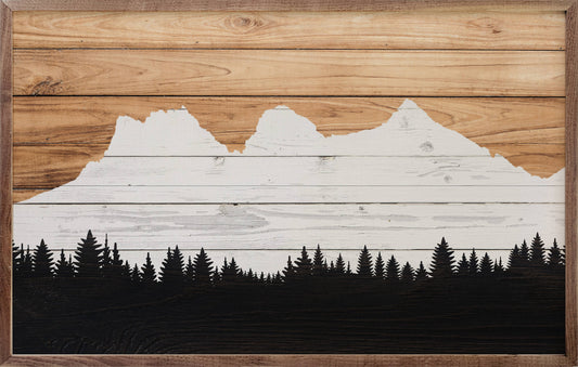 Kendrick Home - Three Sisters Mountains Left View: 24 x 16 x 1.5