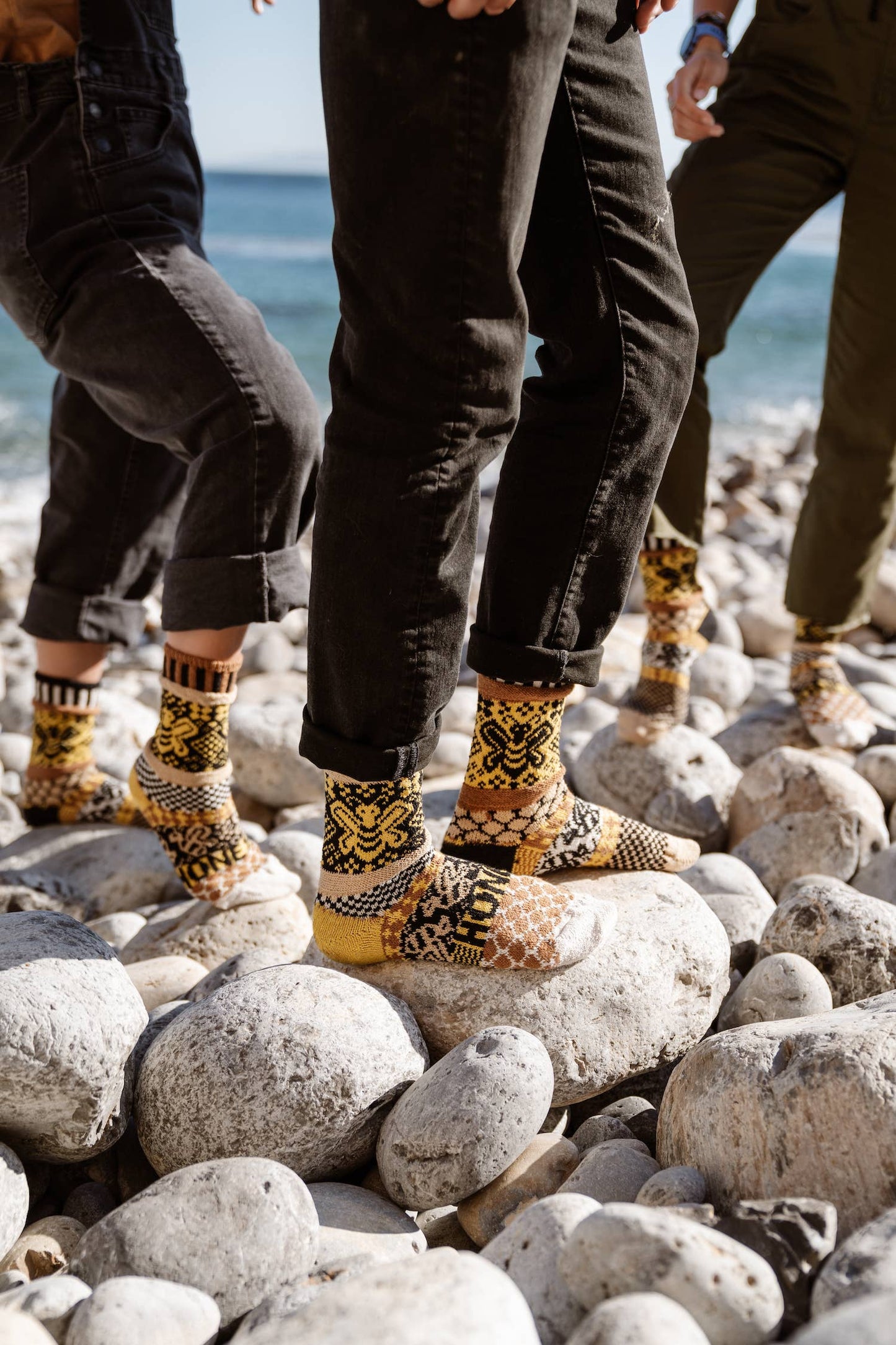 Solmate Socks - Honey Bee Crew Socks | Give Back to Help Save Pollinators: Large (Women 10 - 12 / Men 9 - 11)