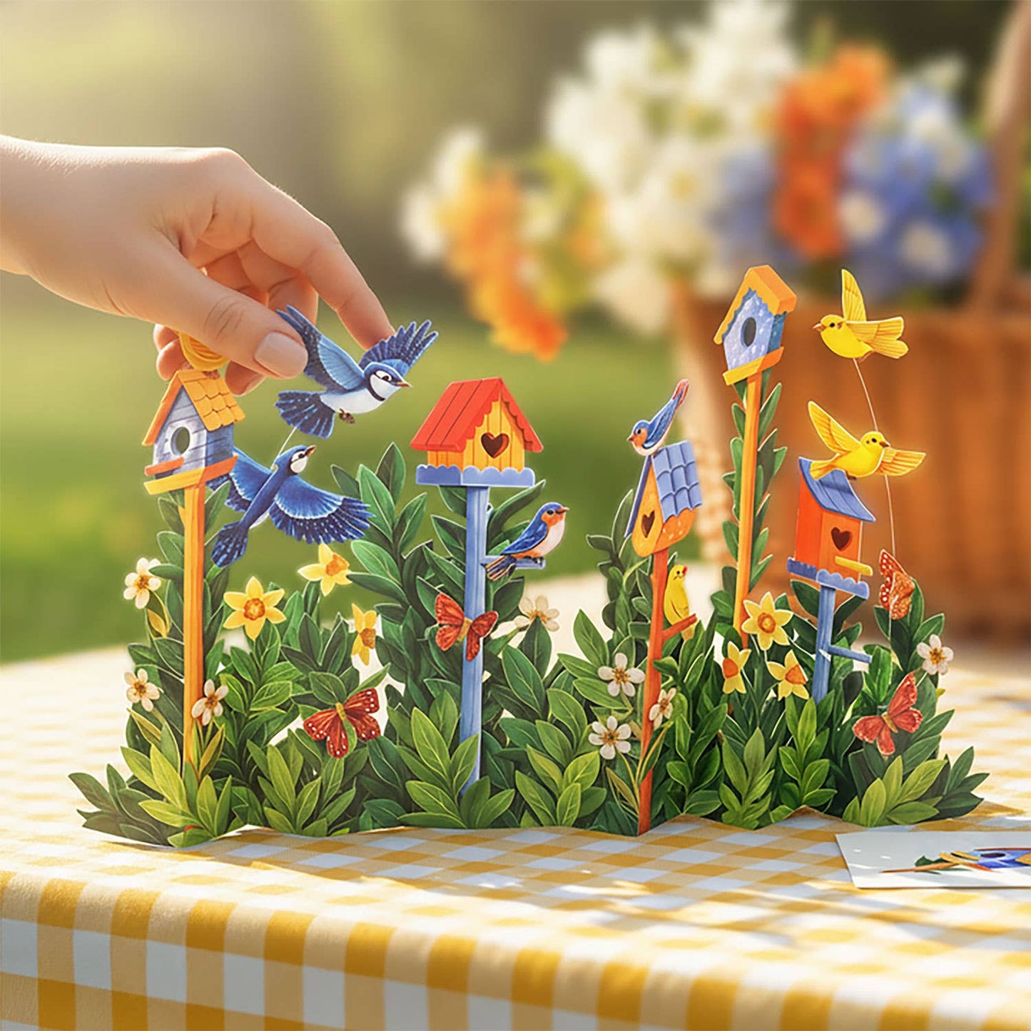 FreshCut Paper LLC - Birdhouse Garden (8 Pop-up Greeting Cards)