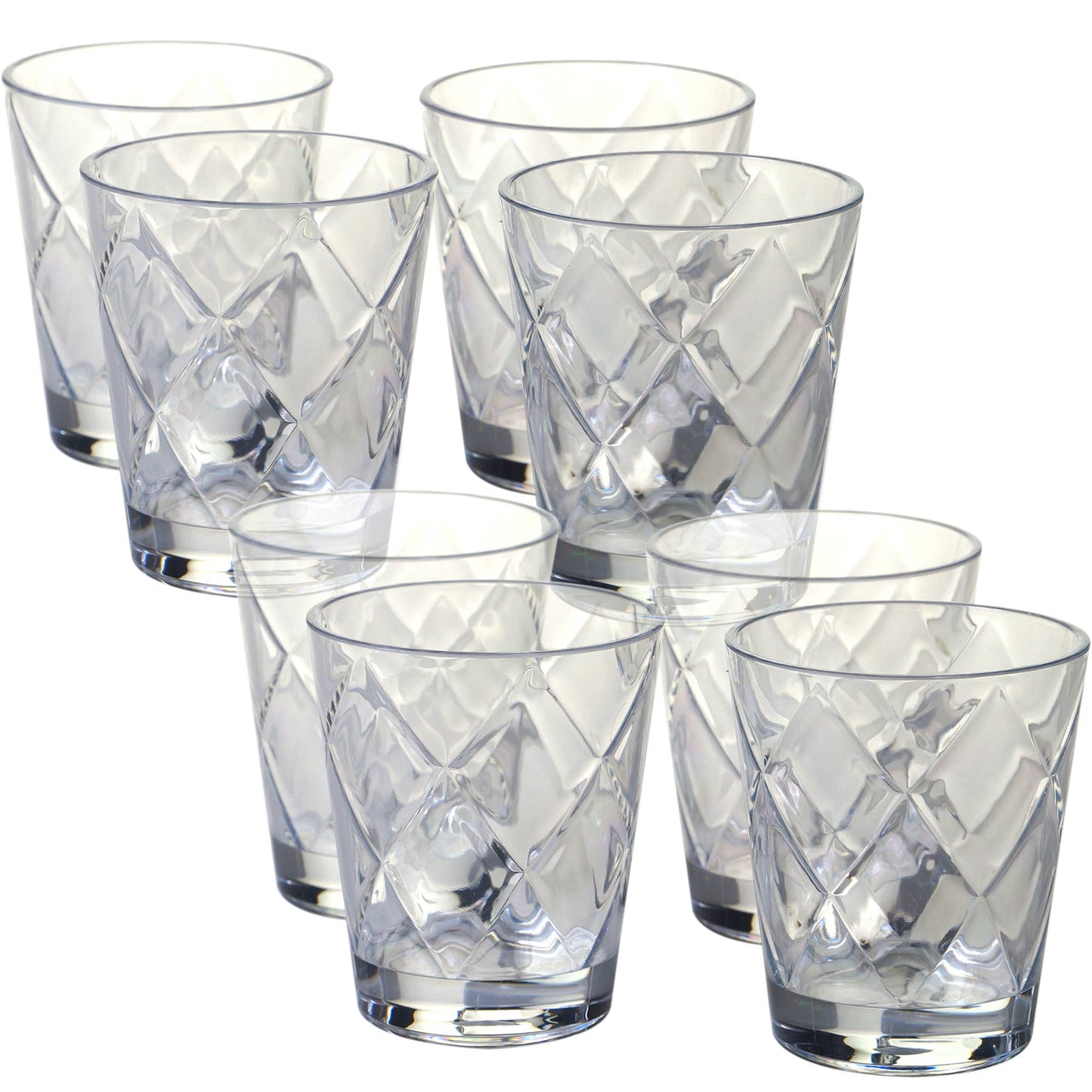 Certified International - Diamond HW Acrylic Drinkware - Clear Acrylic Glass