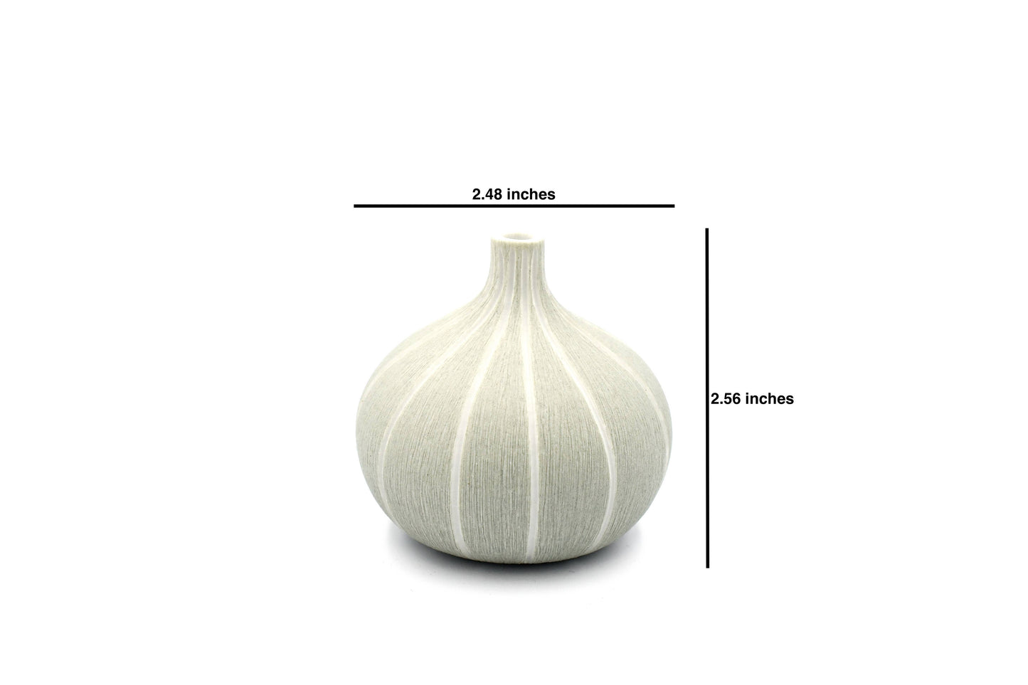 Art Floral Trading LLC - 192GREY17 CONGO TINY S - GREY 17 Porcelain bud vase