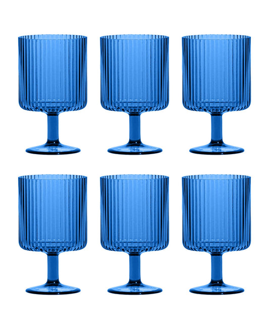 TarHong - Mesa Stacking Wine Goblet, Cobalt Blue, 15 oz.: Blue / Acrylic / 15 oz