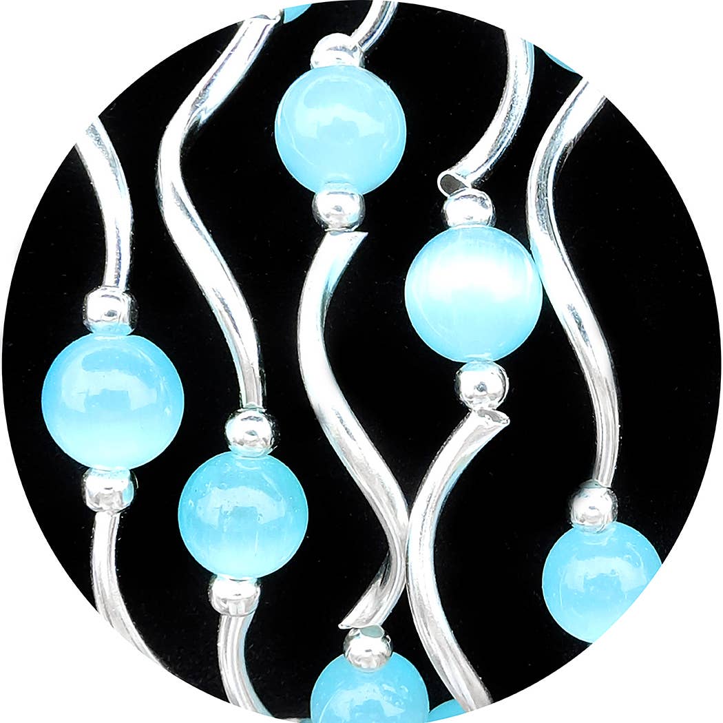 My Fun Colors - Cats Eye Bracelets Select from 12 Color Styles: Midnight Cats Eye Bracelet