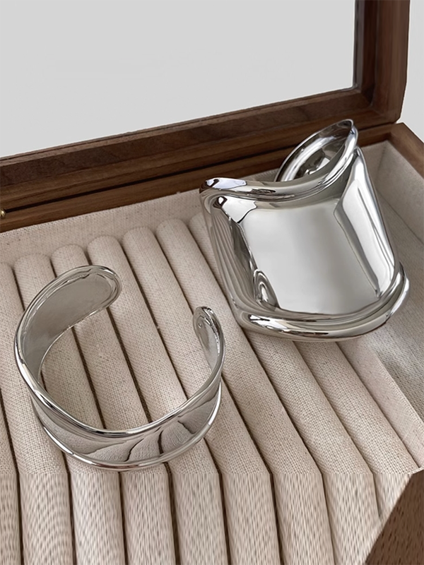 UZ Wholesale Store - Solid Color Irregularity Bracelet Accessories: SILVER / 1 PCS / 1 PCS